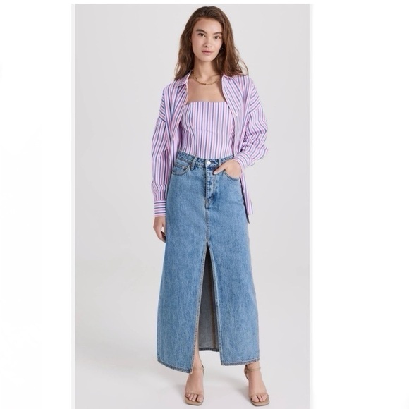 Favorite Daughter The Lanai Top in Blue & Pink - Picture 1 of 15